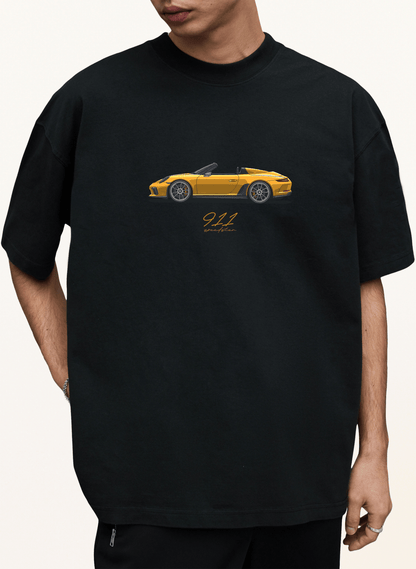 911 Speedster - Sunset Yellow Oversized Shirt - Turbow