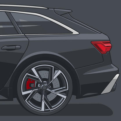 RS6 - Noir gelé | affiche