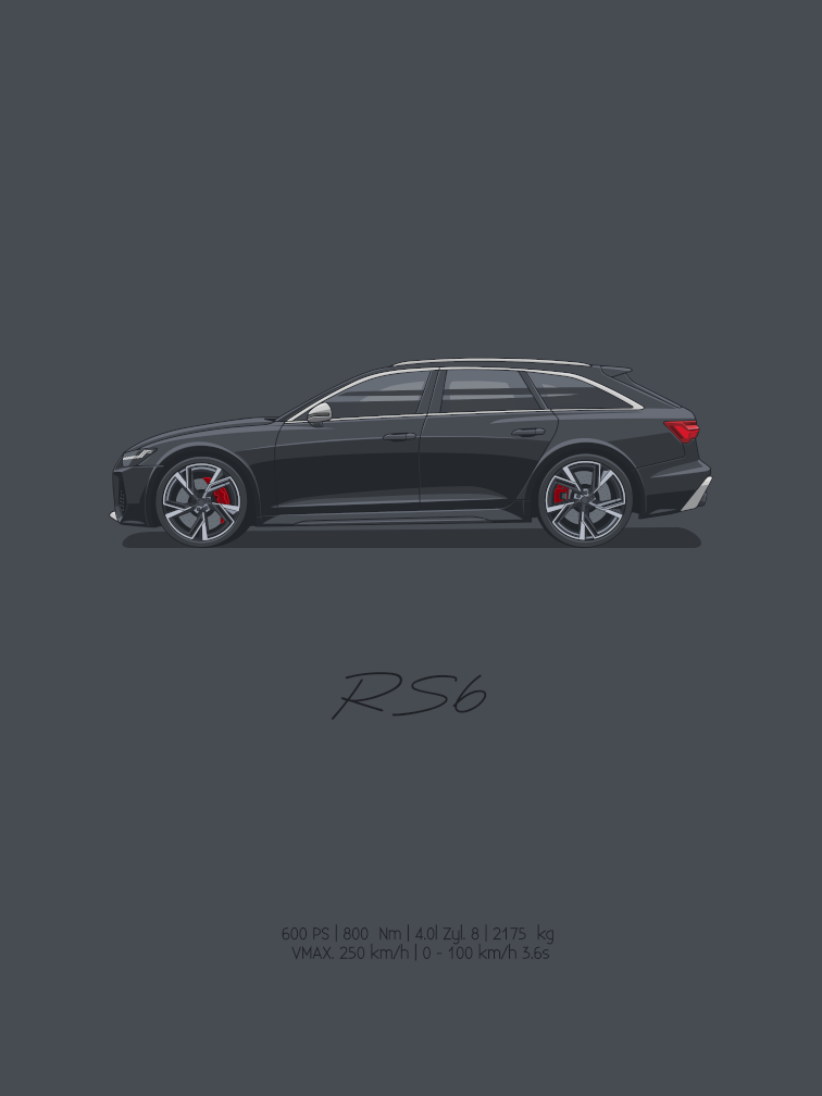 RS6 - Frozzen Black | Poster