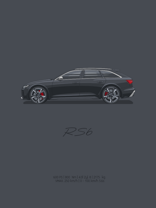 RS6 - Noir gelé | affiche