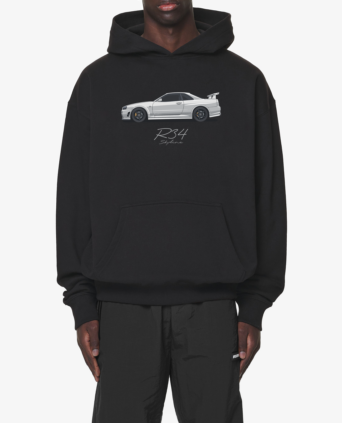 R34 Skyline - Sonic Silver Oversized Hoodie