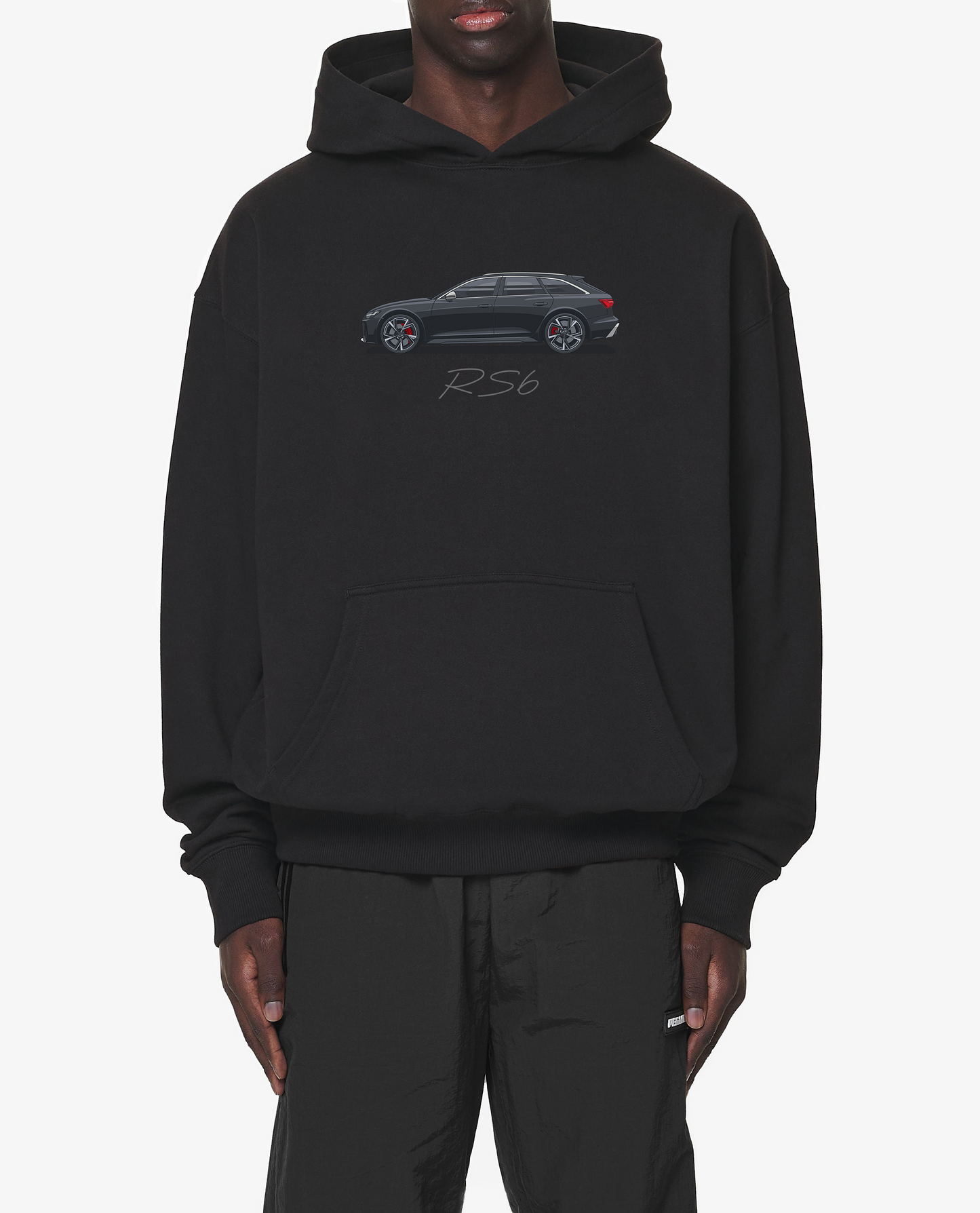 RS6 - Frozzen Black Oversized Hoodie