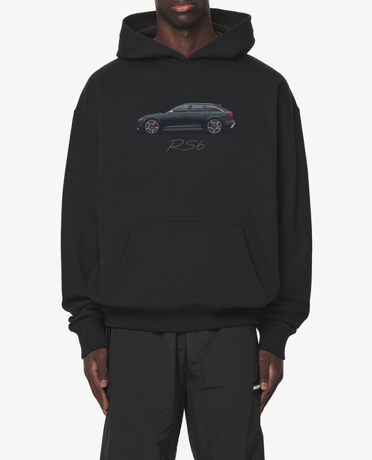 RS6 - Frozzen Black Oversized Hoodie