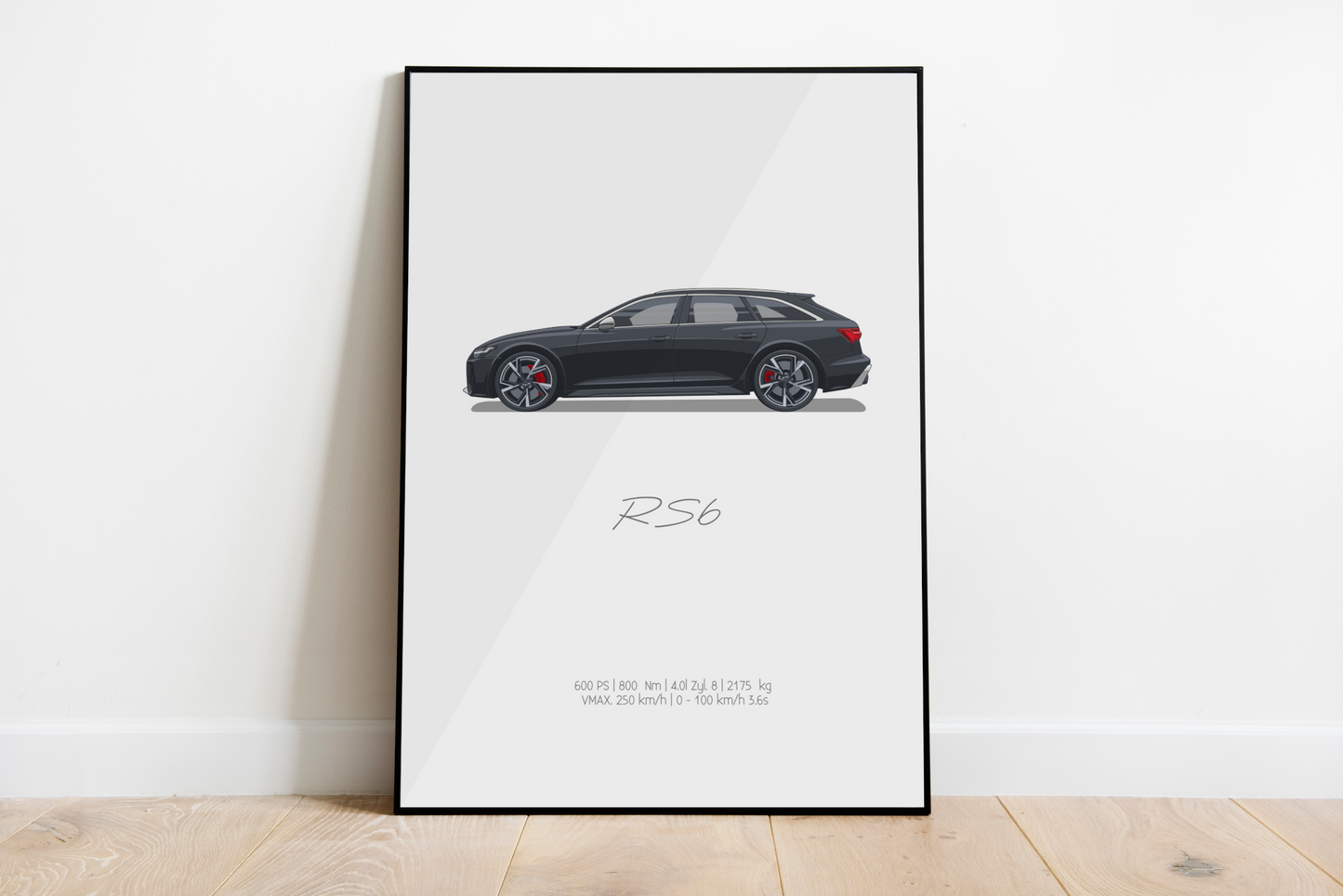 RS6 - Noir gelé | Affiches classiques