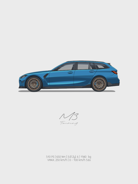 M3 G81 - Le Mans Blue | Classic posters