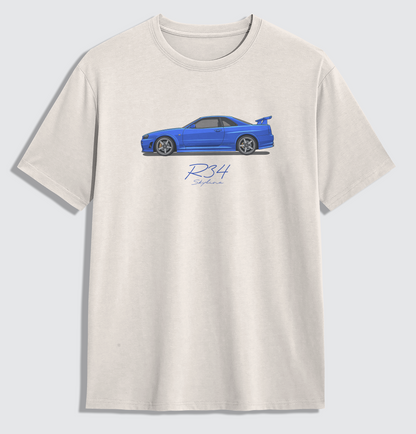 R34 Skyline - Chemise surdimensionnée bleue Daytona