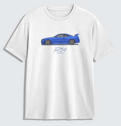 R34 Skyline - Chemise surdimensionnée bleue Daytona