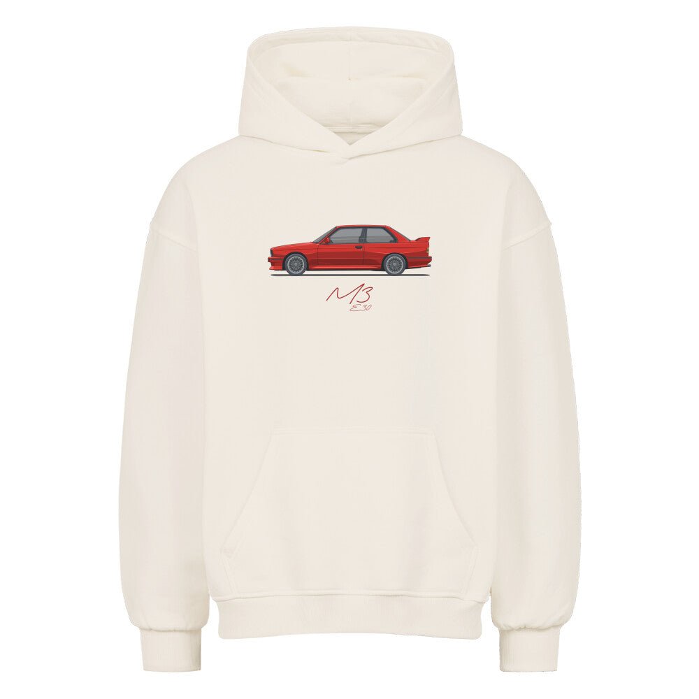 E30 M3 - Brilliant Red Oversized Hoodie - Turbow