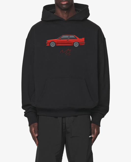 E30 M3 - Brilliant Red Oversized Hoodie - Turbow