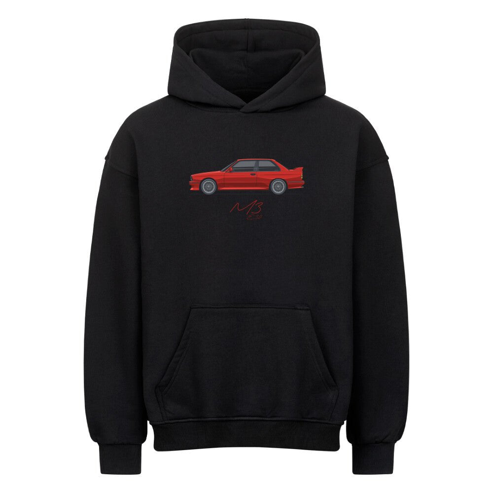 E30 M3 - Brilliant Red Oversized Hoodie - Turbow