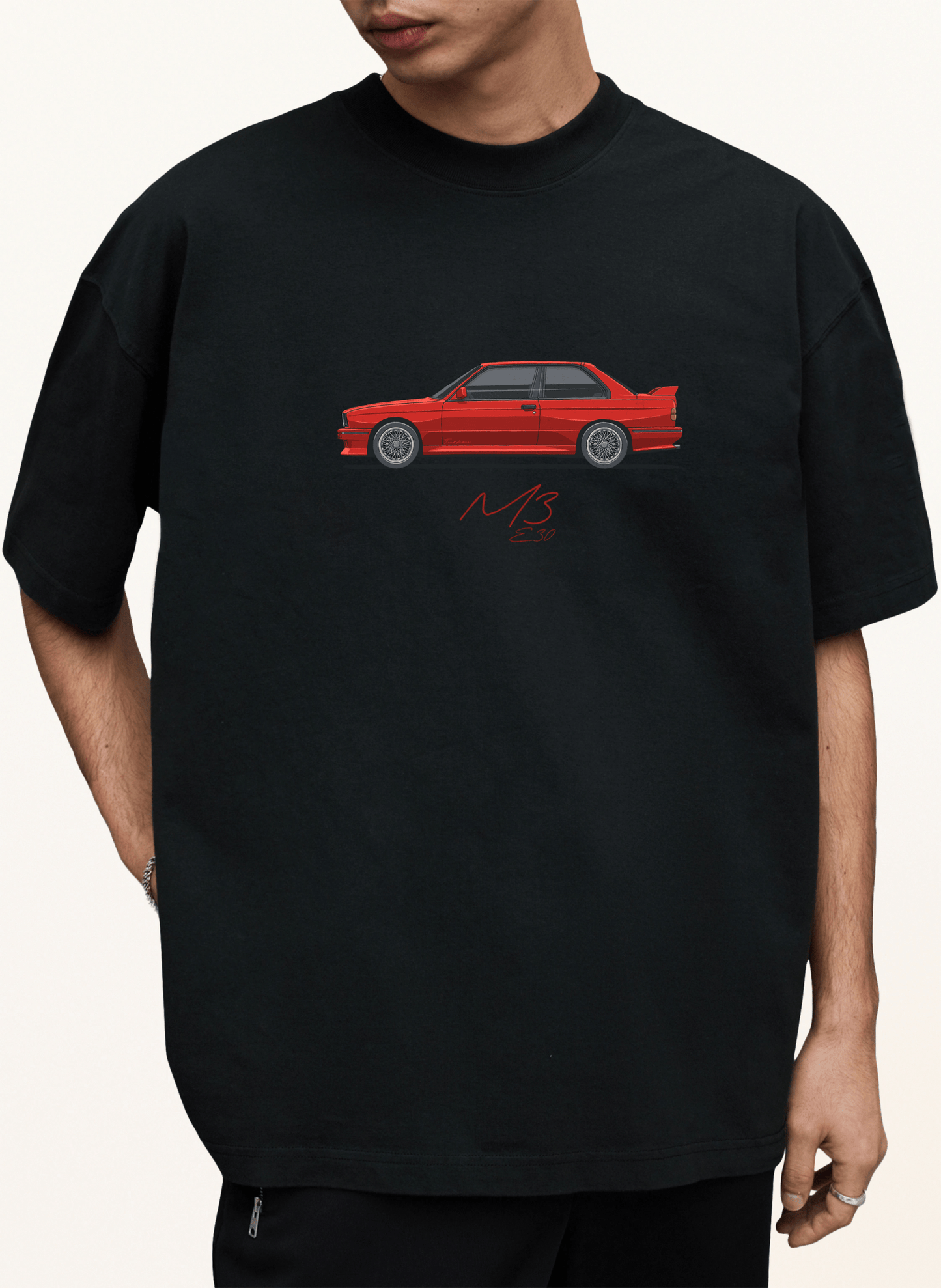 E30 M3 - Brilliant Red Oversized Shirt - Turbow