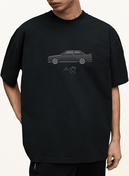 E30 M3 - Glossy Black Oversized Shirt - Turbow