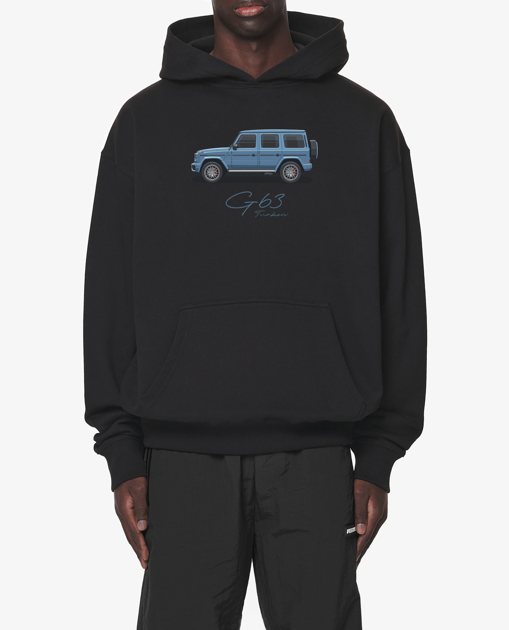 G63 - China Blue Oversized Hoodie - Turbow