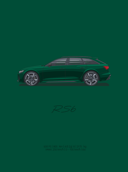 RS6 - Goodwood Green | poster