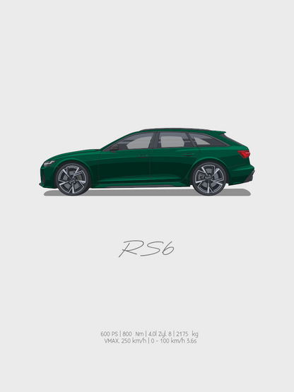 RS6 - Vert Goodwood | Affiches classiques