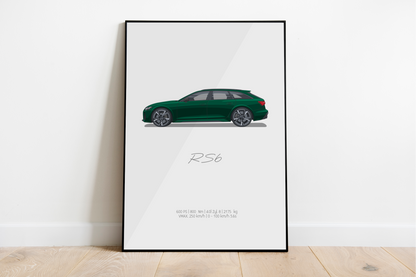 RS6 - Goodwood Green | Classic posters