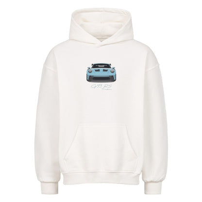 GT3 RS - Ceramic Blue Front Oversized Hoodie - Turbow