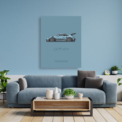 GT3 RS - Ceramic Blue | Poster - Turbow