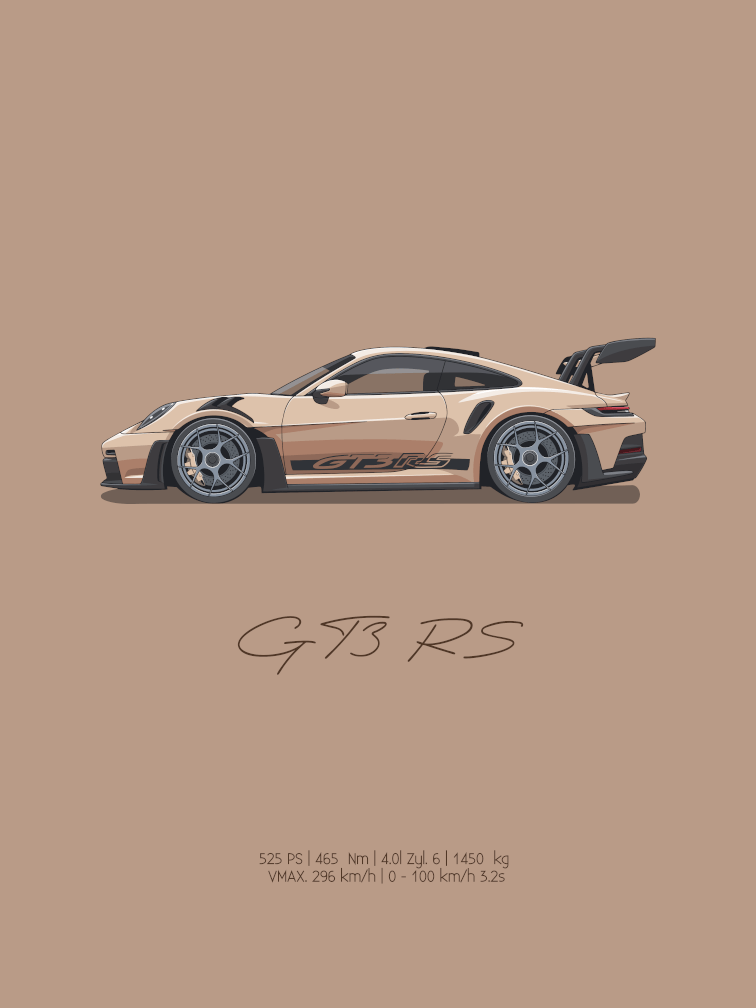 GT3 RS - Santin Sand | Poster - Turbow