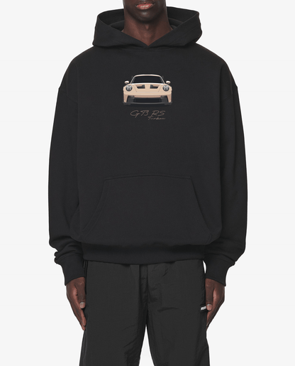 GT3 RS - Satin Sand Front Oversized Hoodie - Turbow