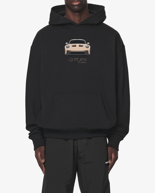 GT3 RS - Satin Sand Front Oversized Hoodie - Turbow