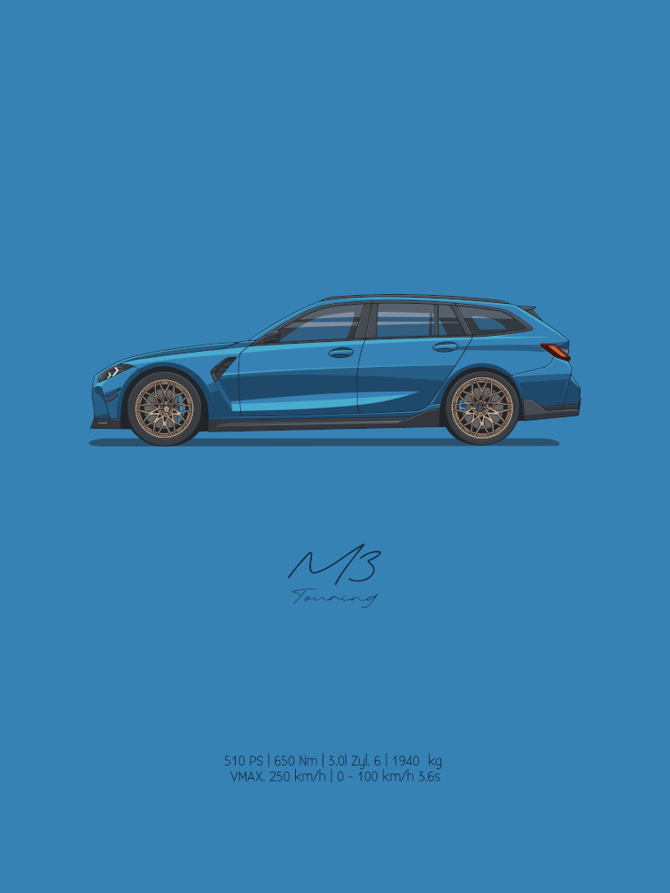 M3 G81 - Le-Mans Blue | Poster - Turbow