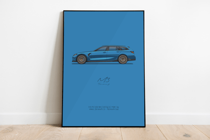 M3 G81 - Le-Mans Blue | Poster - Turbow