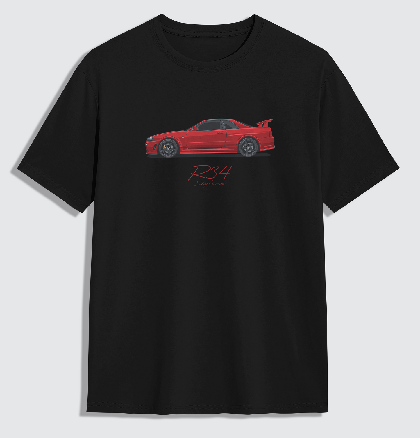 R34 Skyline - Chemise surdimensionnée rouge actif