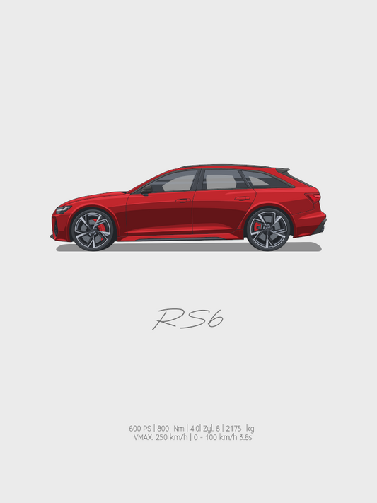 RS6 - Rouge Misano | Affiches classiques