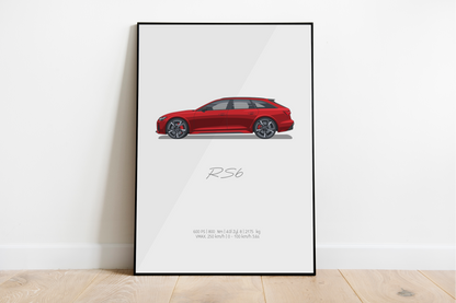 RS6 - Rouge Misano | Affiches classiques