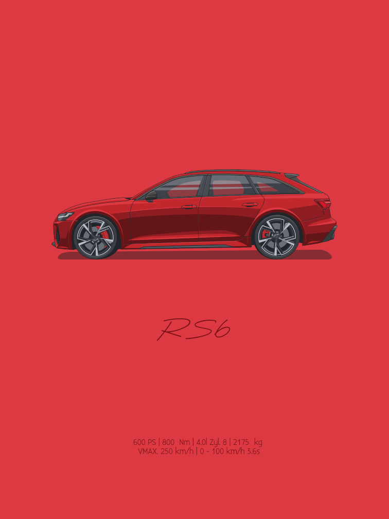 RS6 - Rouge Misano | affiche