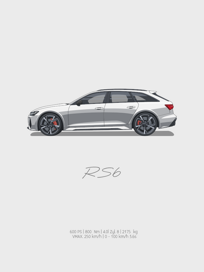 RS6 - Glacier White | Classic posters